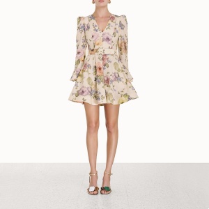 zimmermann luminosity mini dress in multi floral